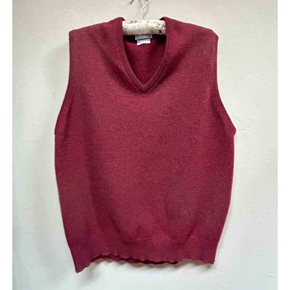 Scotch House Sweater From Scotland New Lambswool Slipover Vest Red Size 50/127